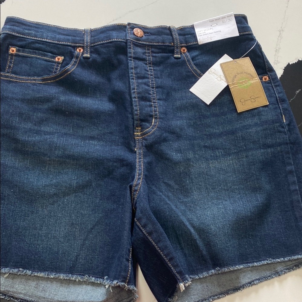 Dark Blue Denim Shorts